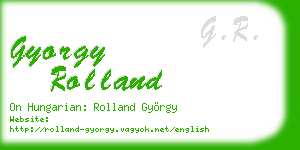 gyorgy rolland business card